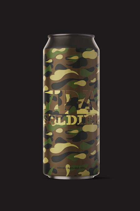 Strong and powerful IPA in camouflage fabric.
